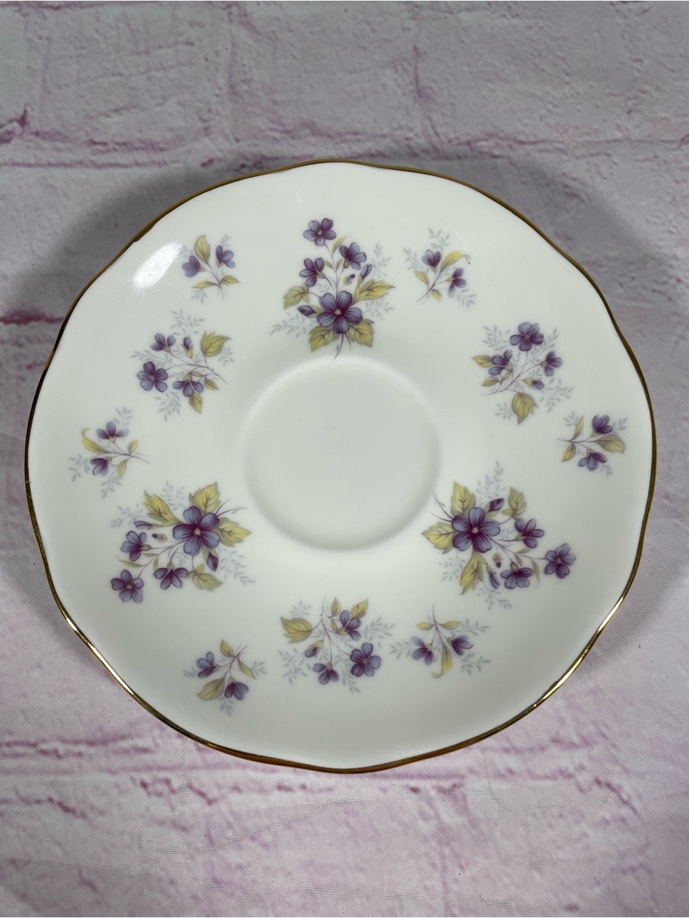Vintage Duchess Woodside 350 Purple Floral Bone China Teacup and Saucer Set - Picture 6 of 11